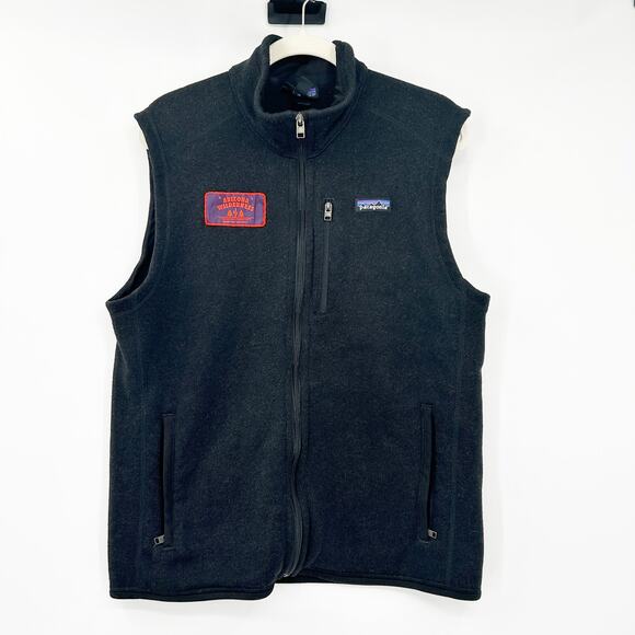 Patagonia Mens Winter Arizona Wilderness Knit Better Sweater Fleece Vest Black L - Picture 1 of 7